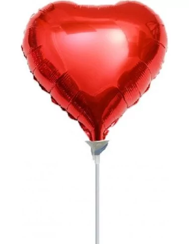 Petit Ballon alu Coeur 25cm rouge