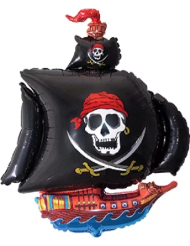 Ballon alu figurine 70cm Bateau de Pirate