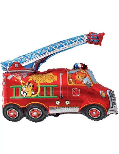 Ballon alu figurine 70cm Camion Pompier