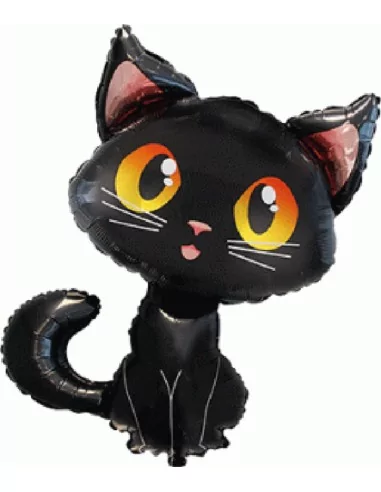 Ballon alu figurine 80cm Chat noir