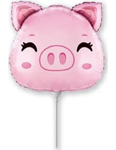 Kleiner Figurenballon Kopf Schwein