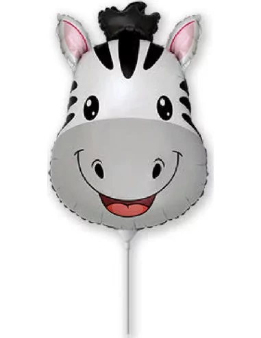 Kleiner Figurenballon Kopf Zebra