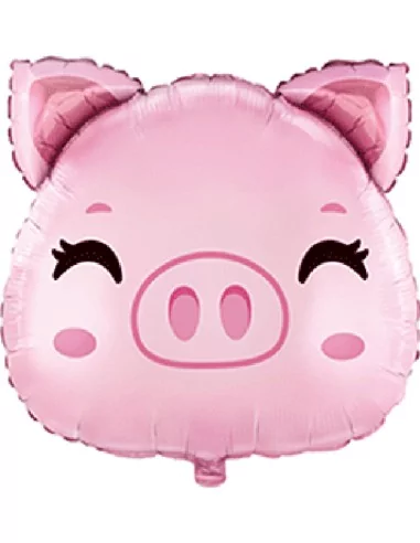 Ballon alu 60cm Tête Cochon