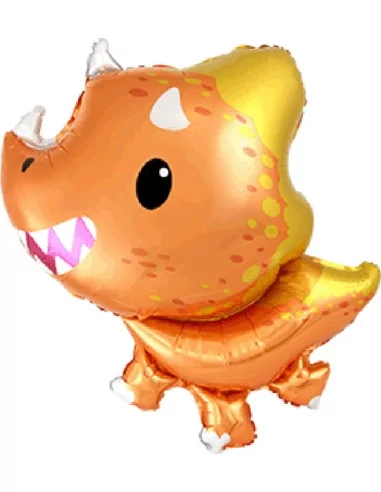 Ballon alu figurine 70cm Dinosaure Bébé orange