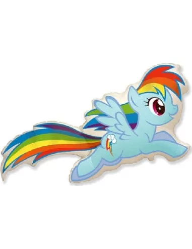 Ballon alu figurine 90cm My little Poney Rainbow Dash