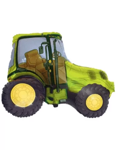 Ballon alu figurine 70cm Tracteur vert