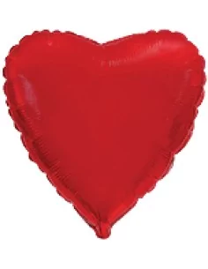 25 Ballons alu Coeur 38cm rouge