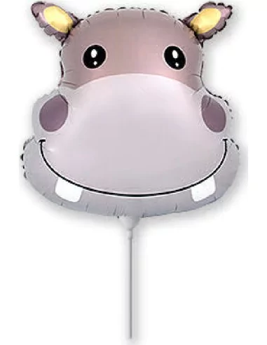 Kleiner Figurenballon Kopf Hippo