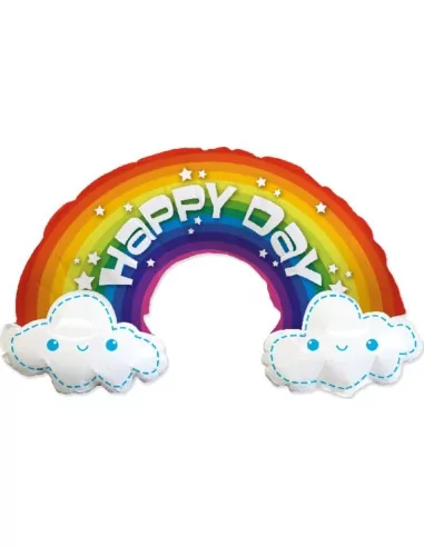 Figurenballon 80cm Regenbogen -Happy Birthday-