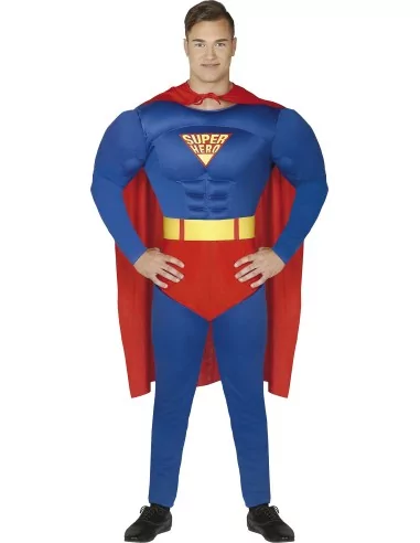 Déguisement Super Héro Man Muscle avec Cape