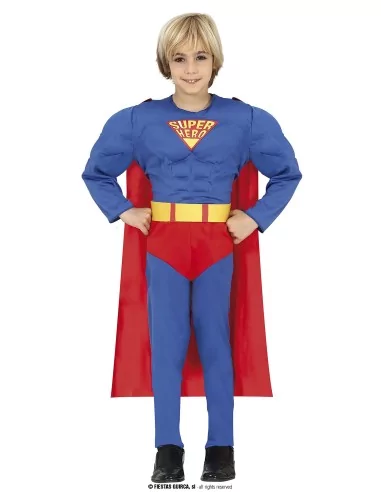 Verkleidung super Hero Boy mit Muskeln