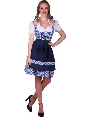 Robe Dindl Edelweiss bleu