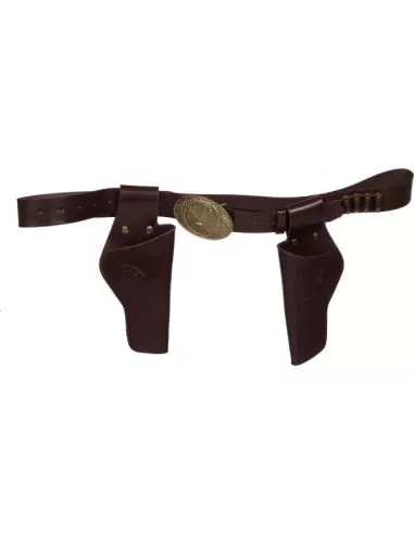 Ceinture 135cm avec Double-Holster brun