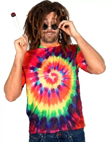 T-Shirt Hippie Teinté Spirale