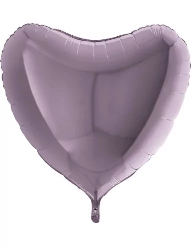 Grand Ballon alu Coeur 75cm Lilas