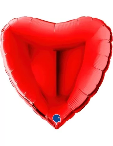 Grand Ballon alu coeur 61cm rouge