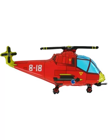 Ballon alu figurine Helicoptère rogue 94cm