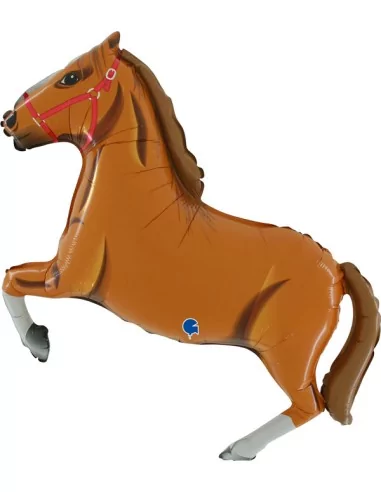 Ballon alu figurine cheval brun 80cm