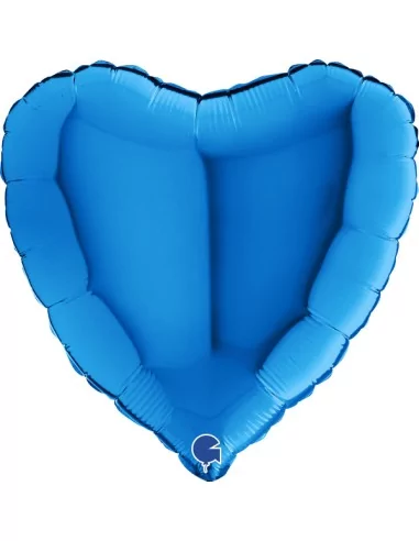 Folienballon Herz blau 38cm