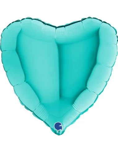 Ballon alu Coeur Tiffany 38cm