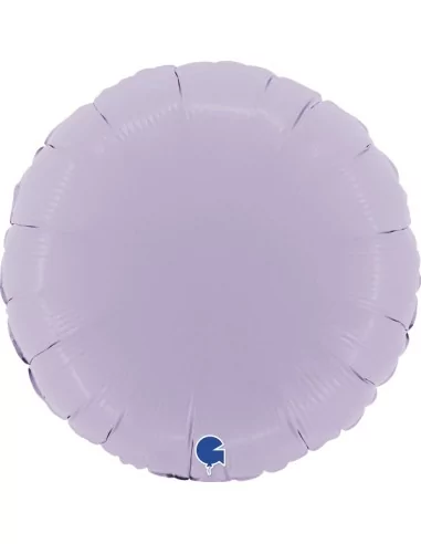 Ballon alu rond 38cm macaron lilas