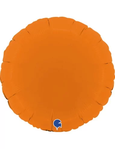 Ballon alu rond 38cm macaron orange