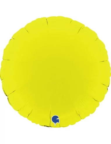 Ballon alu rond 38cm macaron vert lemon