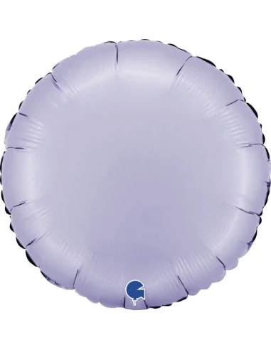 Ballon alu rond 38cm satin lilas