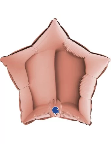 Ballon alu étoile rose Gold 42cm