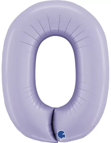 Ballon alu Grand Chiffre -0- lila 89cm