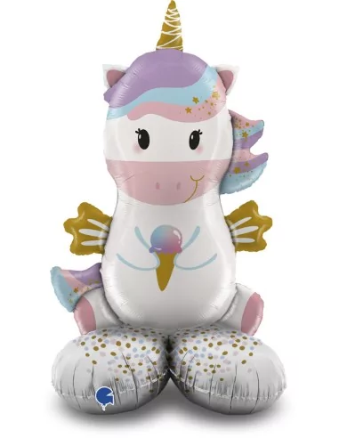 Ballon Standup Chubby Unicorn 115cm