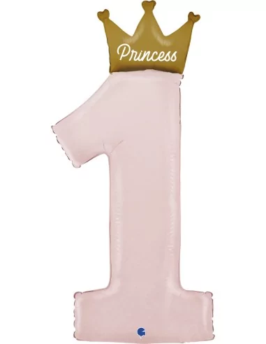 Ballon alu My 1st Birthday Princess 102cm