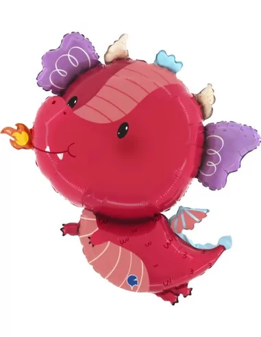 Ballon alu figurine dragon rigolo 72cm