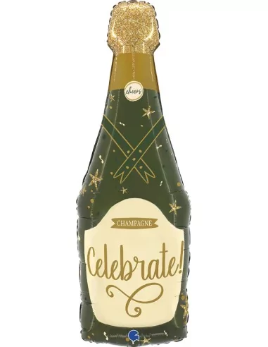 Ballon alu figurine Bouteille Champagne -Celebrate- 94cm