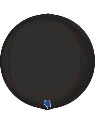 Ballon alu 3D rond nacré noir fumé 38cm