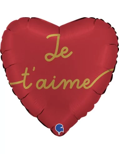 Ballon alu coeur -Je t'aime Mon Amour- 38cm