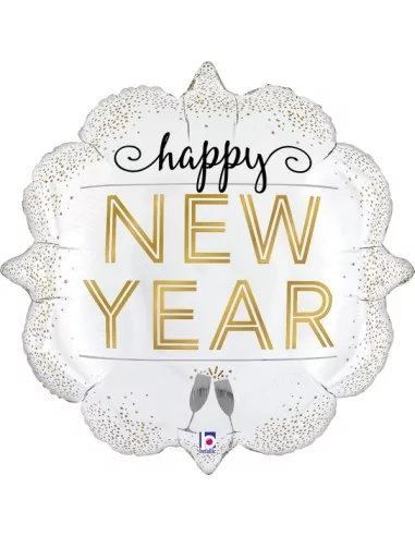 Ballon alu diamant -Happy New Year- 61cm