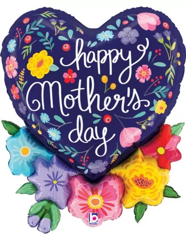 Figurenballon Mother's Day Folk Floral 64cm