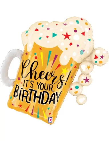 Ballon alu figurine -Cheers it's your Birthday- Beer