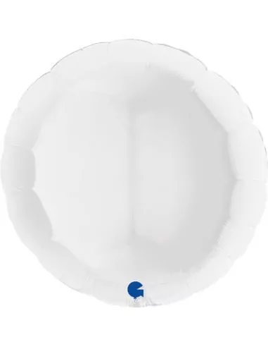 Ballon alu rond 60cm blanc