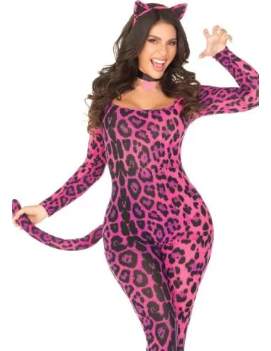 Déguisement sexy Pretty Pink Cougar Catsuit