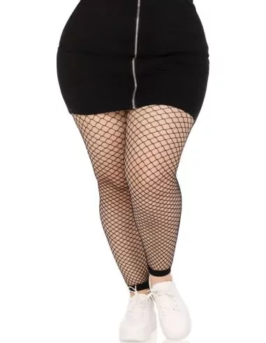 Collants sans pieds Resille noir grande taille