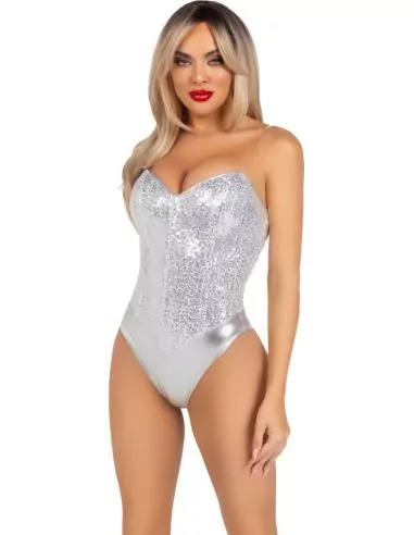 Bodysuite Sequins argent