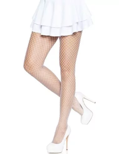 Collants Résille Lycra blanc