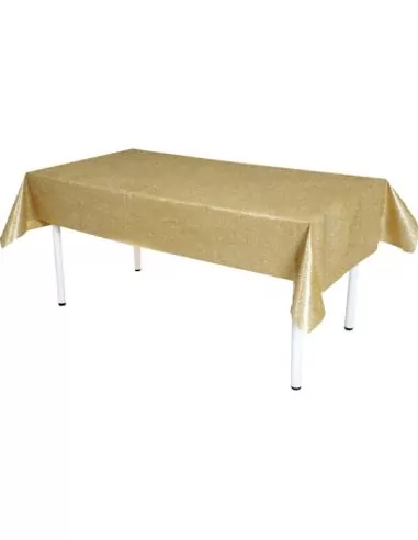 3m Tischdecke Pailletten gold 120cm