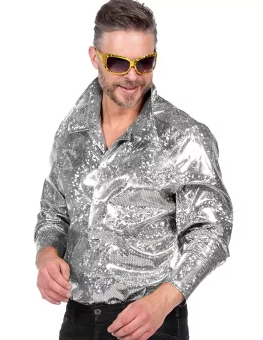 Chemise Disco Holographic argent