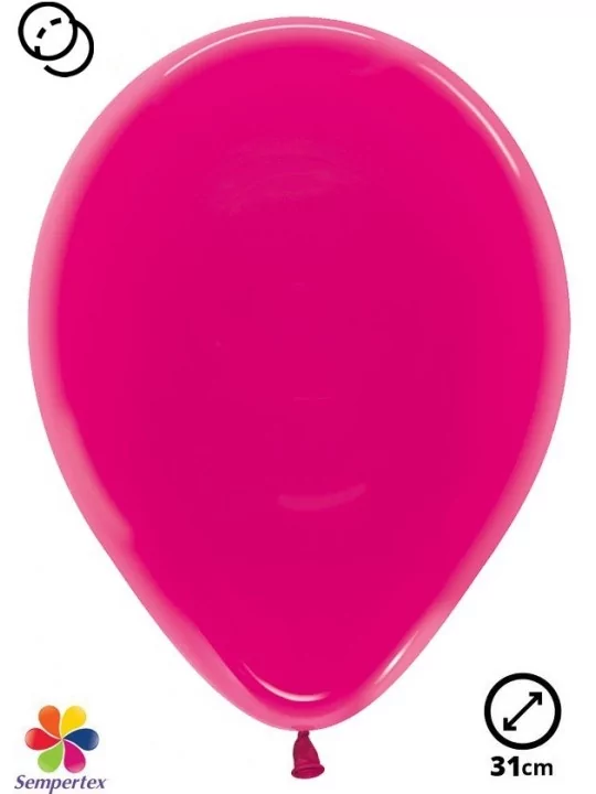 50 Sempertex Luftballons Ø 30 cm, Kristall-Fuchsia 30-cm-Ballons – Standard