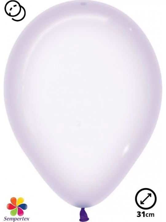 50 Ballons Sempertex Ø 30cm Crystal Pastell Lila 30-cm-Ballons – Standard