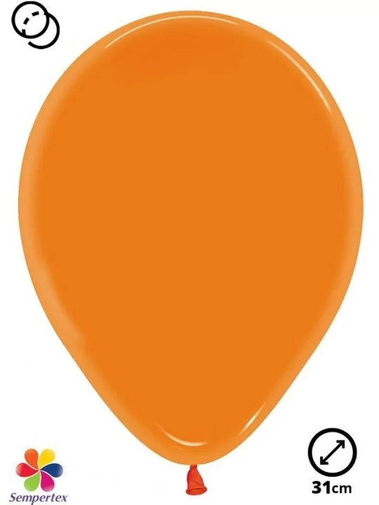 50 Sempertex Luftballons Ø 30cm Crystal Orange 30-cm-Ballons – Standard