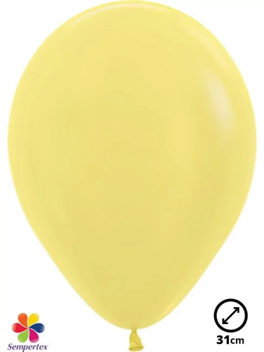 50 Ballons Sempertex Ø 30cm Satin Hellgelb 30-cm-Ballons – Standard